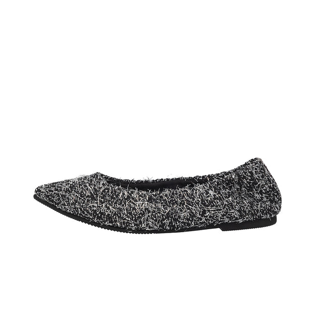 [9/24(wed)20:00～販売開始]Inès -Fringe cloth Silver フリンジクロス シルバー kurun クルン kuruntokyo 入学式 卒業式 クルントウキョウ 疲れない 痛くない madeinjapan 日本製 本革 バレエシューズ フラットシューズ パンプス kurunTOKYO mdmバレエシューズwaterproof レインシューズ 小さいサイズ 大きいサイズ 26cm 21.5cm 26cm 25.5cm 25cm 22cm