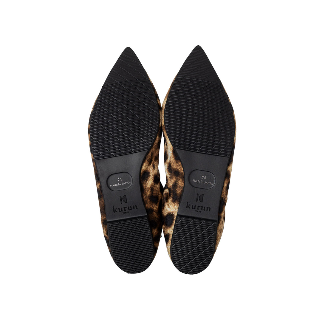 Inès -Waterproof satin leopardprint Brown ウォータープルーフ