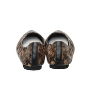 Inès -Pythonprint Brown パイソンプリント ブラウン kurun クルン kuruntokyo 入学式 卒業式 クルントウキョウ 疲れない 痛くない madeinjapan 日本製 本革 バレエシューズ フラットシューズ パンプス kurunTOKYO mdmバレエシューズwaterproof レインシューズ 小さいサイズ 大きいサイズ 26cm 21.5cm 26cm 25.5cm 25cm 22cm