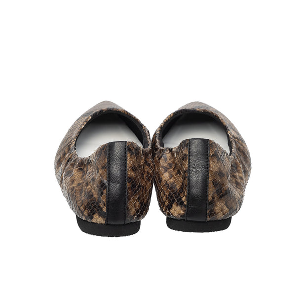 Inès -Pythonprint Brown パイソンプリント ブラウン kurun クルン kuruntokyo 入学式 卒業式 クルントウキョウ 疲れない 痛くない madeinjapan 日本製 本革 バレエシューズ フラットシューズ パンプス kurunTOKYO mdmバレエシューズwaterproof レインシューズ 小さいサイズ 大きいサイズ 26cm 21.5cm 26cm 25.5cm 25cm 22cm