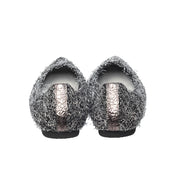 [9/24(wed)20:00～販売開始]Inès -Fringe cloth Silver フリンジクロス シルバー kurun クルン kuruntokyo 入学式 卒業式 クルントウキョウ 疲れない 痛くない madeinjapan 日本製 本革 バレエシューズ フラットシューズ パンプス kurunTOKYO mdmバレエシューズwaterproof レインシューズ 小さいサイズ 大きいサイズ 26cm 21.5cm 26cm 25.5cm 25cm 22cm