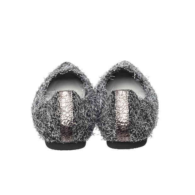 [9/24(wed)20:00～販売開始]Inès -Fringe cloth Silver フリンジクロス シルバー kurun クルン kuruntokyo 入学式 卒業式 クルントウキョウ 疲れない 痛くない madeinjapan 日本製 本革 バレエシューズ フラットシューズ パンプス kurunTOKYO mdmバレエシューズwaterproof レインシューズ 小さいサイズ 大きいサイズ 26cm 21.5cm 26cm 25.5cm 25cm 22cm