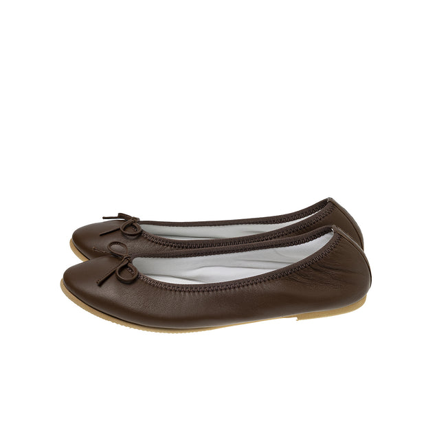 [10/9(wed)20:00～発売開始]Pauline -Waterproof smooth Chocolate brown　ウォータープルーフスムース チョコレートブラウン kurun クルン kuruntokyo 入学式 卒業式 クルントウキョウ 疲れない 痛くない madeinjapan 日本製 本革 バレエシューズ フラットシューズ  パンプス kurunTOKYO mdmバレエシューズwaterproof レインシューズ 小さいサイズ 大きいサイズ 26cm 21.5cm 26cm 25.5cm 25cm 22cm