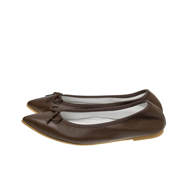 [10/9(wed)20:00～発売開始]Mathilde -Waterproof smooth Chocolate brown　ウォータープルーフスムース チョコレートブラウン kurun クルン kuruntokyo 入学式 卒業式 クルントウキョウ 疲れない 痛くない madeinjapan 日本製 本革 バレエシューズ フラットシューズ  パンプス kurunTOKYO mdmバレエシューズwaterproof レインシューズ 小さいサイズ 大きいサイズ 26cm 21.5cm 26cm 25.5cm 25cm 22cm