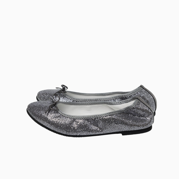 【8/28(wed)20:00～発売開始】Pauline -Lace glitter Dark gray　レースグリッター ダークグレー kurun クルン kuruntokyo 入学式 卒業式 クルントウキョウ 疲れない 痛くない madeinjapan 日本製 本革 バレエシューズ フラットシューズ  パンプス kurunTOKYO mdmバレエシューズwaterproof レインシューズ 小さいサイズ 大きいサイズ 26cm 21.5cm 26cm 25.5cm 25cm 22cm