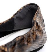 Inès -Pythonprint Brown パイソンプリント ブラウン kurun クルン kuruntokyo 入学式 卒業式 クルントウキョウ 疲れない 痛くない madeinjapan 日本製 本革 バレエシューズ フラットシューズ パンプス kurunTOKYO mdmバレエシューズwaterproof レインシューズ 小さいサイズ 大きいサイズ 26cm 21.5cm 26cm 25.5cm 25cm 22cm