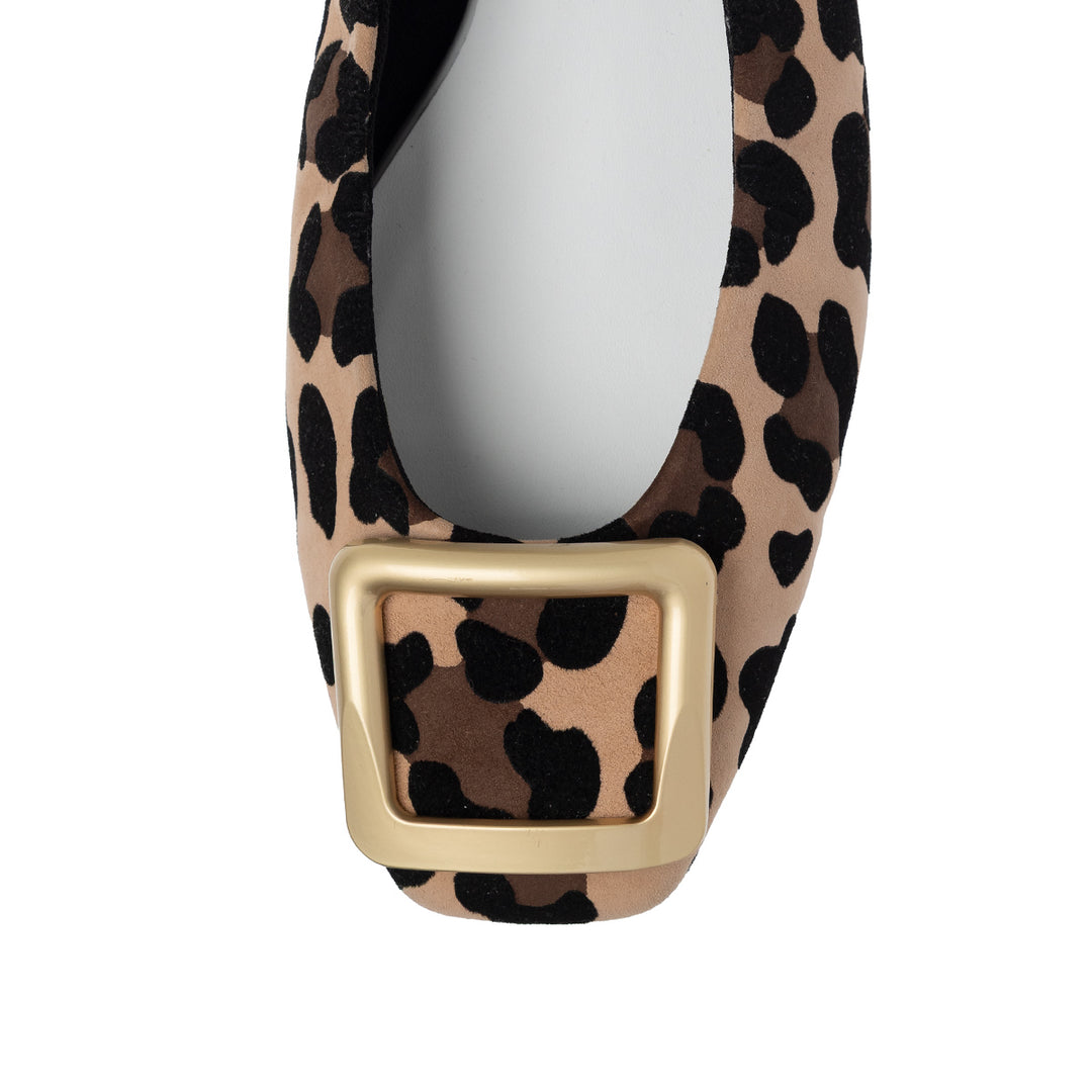 フランクリンミント　Leopard（レオパード）　5/6出品終了 Flavie -Waterproof kid leopard Buckle beige ウォータープルーフ