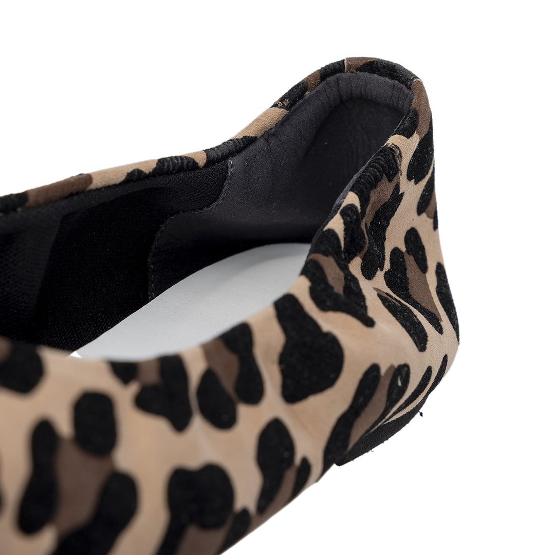 Flavie -Waterproof kid leopard Buckle beige ウォータープルーフ