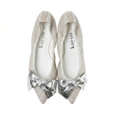 シルバー　バレーシューズ　クルン　size25 Inès -Foil Silver フォイル シルバー – kurun TOKYO