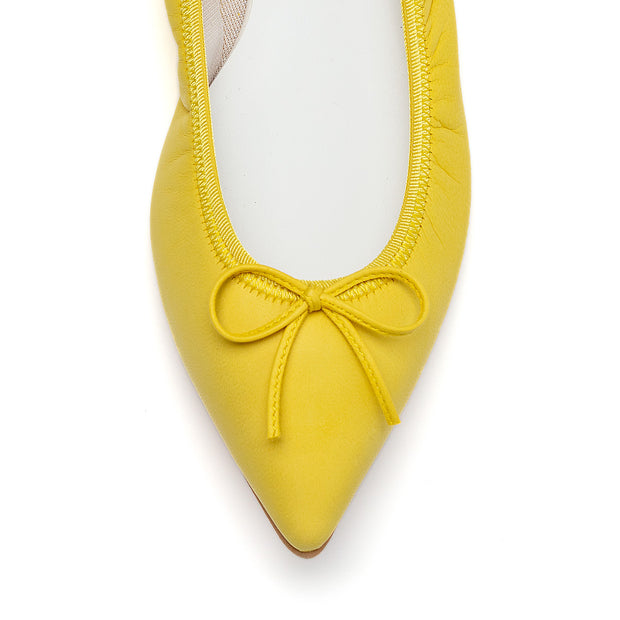 Mathilde -Premium Smooth Canaryyellow　プレミアムスムース カナリーイエロー(Limited) kurun クルン kuruntokyo 入学式 卒業式 クルントウキョウ 疲れない 痛くない madeinjapan 日本製 本革 バレエシューズ フラットシューズ  パンプス kurunTOKYO mdmバレエシューズwaterproof レインシューズ 小さいサイズ 大きいサイズ 26cm 21.5cm 26cm 25.5cm 25cm 22cm