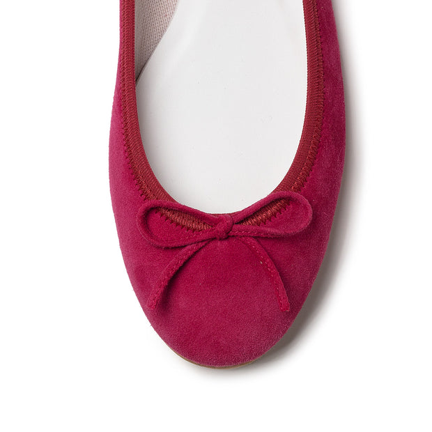 Pauline -Suede Raspberrypink　スエード ラズベリーピンク(Limited) kurun クルン kuruntokyo 入学式 卒業式 クルントウキョウ 疲れない 痛くない madeinjapan 日本製 本革 バレエシューズ フラットシューズ  パンプス kurunTOKYO mdmバレエシューズwaterproof レインシューズ 小さいサイズ 大きいサイズ 26cm 21.5cm 26cm 25.5cm 25cm 22cm