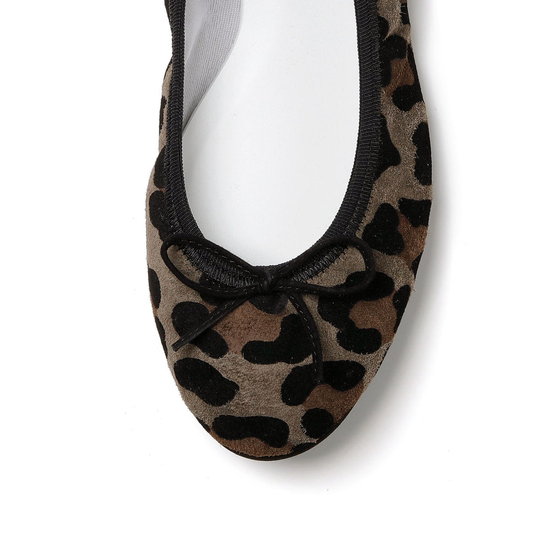 Pauline -Leopardprint GrayishKhaki ビッグレオパードプリント
